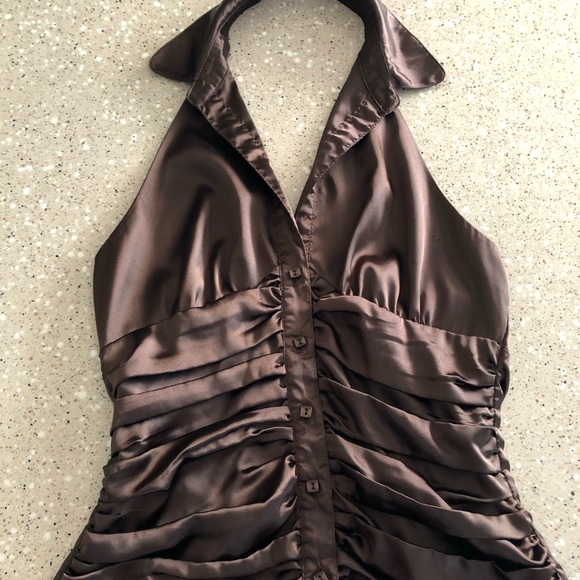 Size M. Guess. Dark brown halter top - Picture 1 of 2